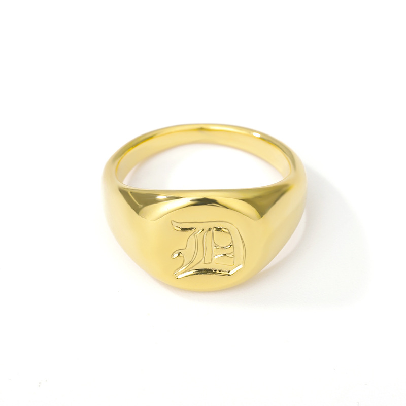 Engraved Monogram Signet Ring Engraved monogram signet ring