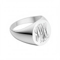 Signet Ring with Initials Signet ring with engraved initials