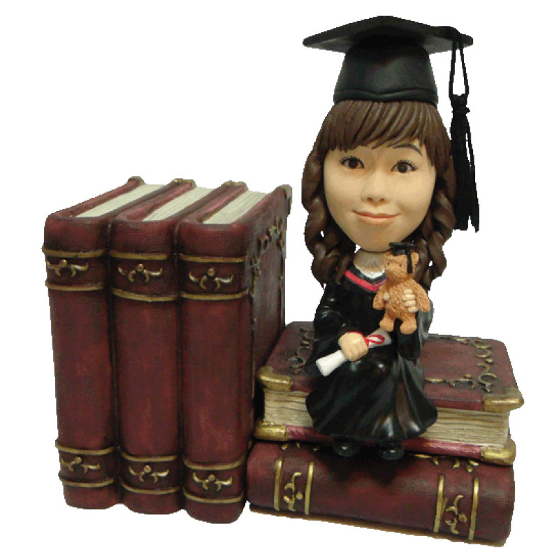 Female Graduation Figurine with Bookend Female graduation figurine with bookend
