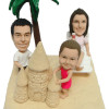 Three-People Figurine With Background