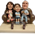 Three-Person Family Figurine Three-person family personalised figurine example