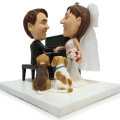 Personalised Figurine with Piano and Dogs Personalised figurine example with a piano and dogs