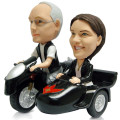 Sidecar Couple Figurine Couple figurine with sidecar
