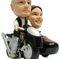Sidecar Couple Figurine Couple figurine with sidecar
