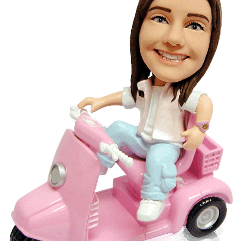 Girl on Vespa Figurine Design Girl on Vespa figurine design