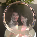 3D Crystal Image Engraving Couple Couple photo engraved in a 3D crystal