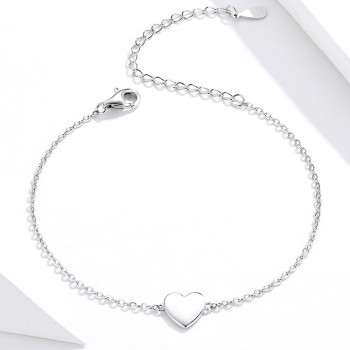 Mini Heart Bracelet Sterling Silver