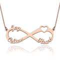 Personalised heart infinity necklace product image