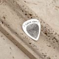 925 Sterling Silver Bespoke Fingerprint Guitar Pick Bespoke fingerprint guitar pick pendant with two-sided engraving