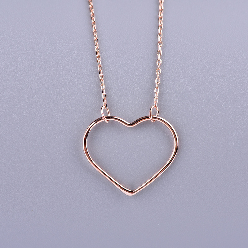 Sterling silver heart necklace product image