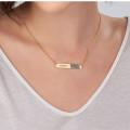 Personalised Fingerprint Bar Necklace Personalised fingerprint and name bar necklace in sterling silver