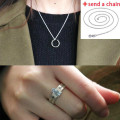 Personalized pet photo engraved sterling silver ring with chain