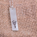 Personalized Fingerprint Sterling Silver Charm Necklace Personalized fingerprint sterling silver charm necklace