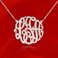Large Three-Initial Monogram Necklace Large three-initial monogram necklace product view