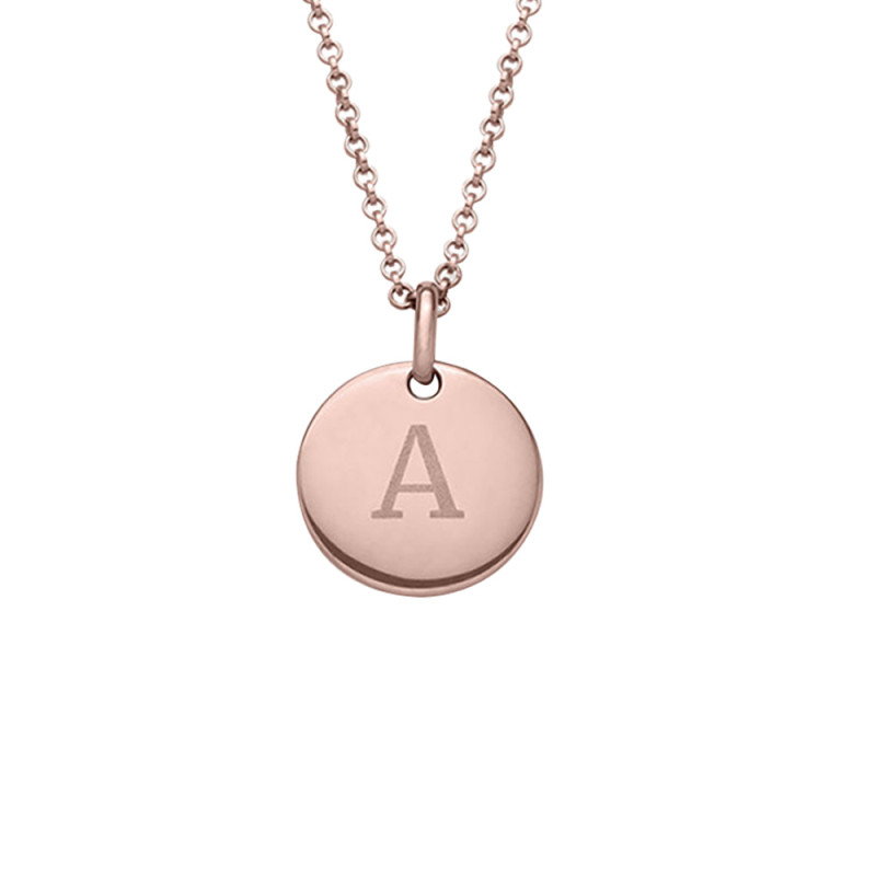 Personalised initial discs necklace in silver