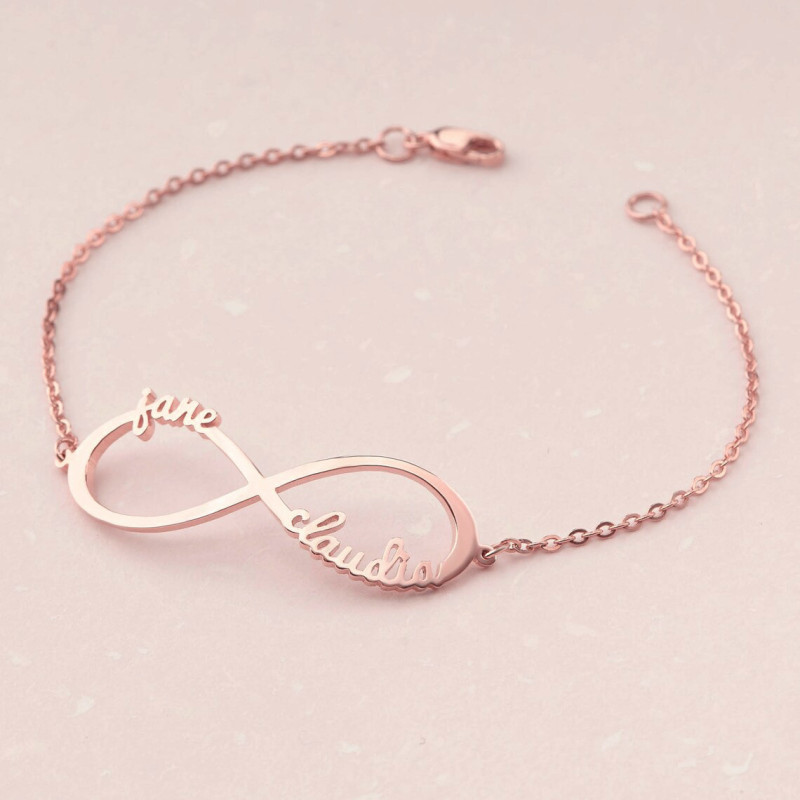 Personalised infinity name bracelet or anklet