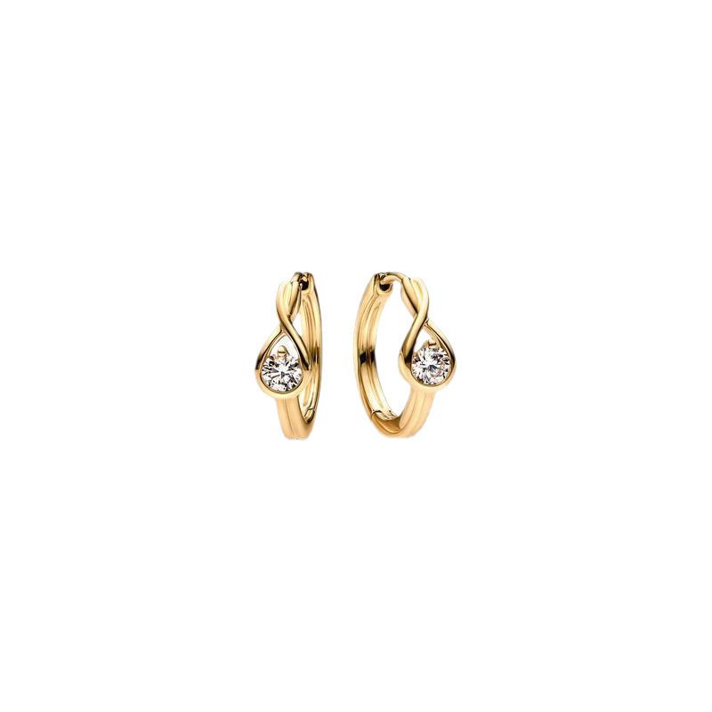 Infinite Sterling Silver Moissanite Diamond Hoop Earrings Infinite sterling silver moissanite diamond hoop earrings