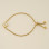 Elegant Gold Adjustable Clover Bracelet with Personalized Monogram Initial