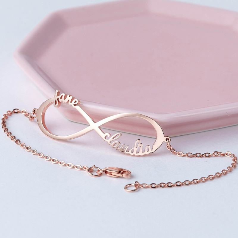 Personalised infinity name bracelet or anklet