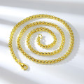 5mm Gold and Silver Wheat Chain Necklace 5mm gold and silver Wheat Chain Necklace with cubic zirconia details