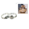 Pet photo engraved ring with sterling silver Rolo chain