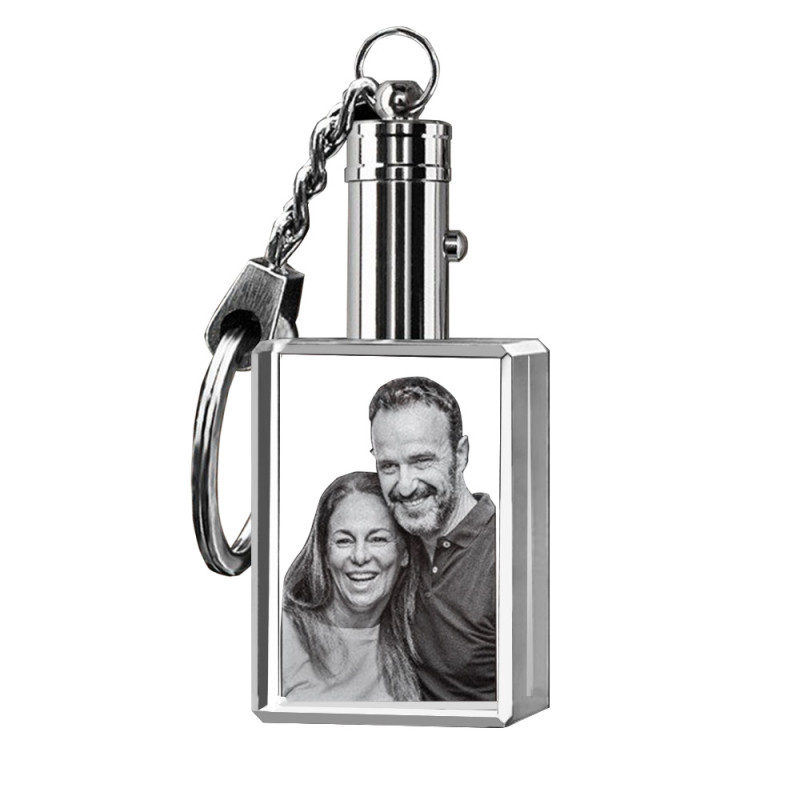 Personalised Crystal Photo Pendant Key Chain Crystal photo pendant key chain with personalised image