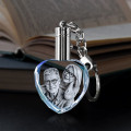 Crystal Photo Heart Pendant Key Chain Personalised crystal photo heart pendant key chain