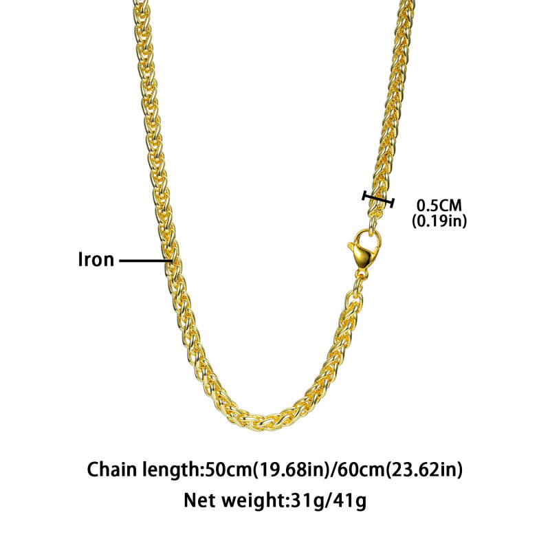Neatie 5mm Wheat Chain Necklace Neatie 5mm Wheat Chain Necklace in gold and silver colour options