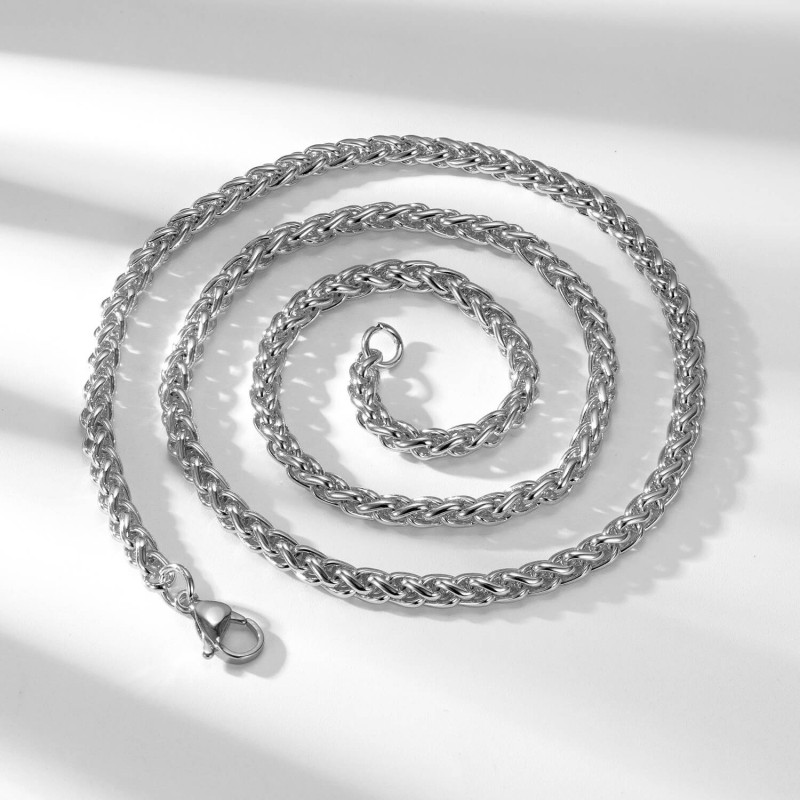 Neatie 5mm Wheat Chain Necklace Neatie 5mm Wheat Chain Necklace in gold and silver colour options