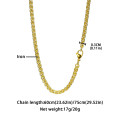 Gold and Silver 3 mm Wheat Chain Necklace 3 mm gold and silver Wheat Chain necklace
