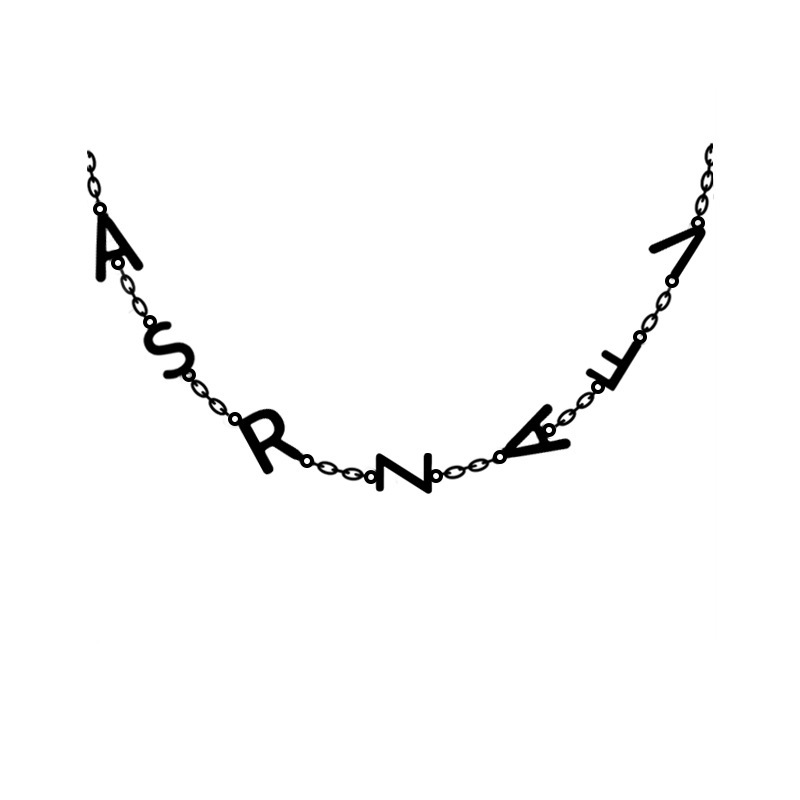 Personalized initials letter necklace product view