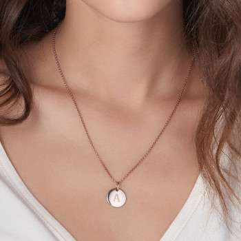 Personalised Initial Discs Necklace Silver Personalised Initial Discs Necklace Silver