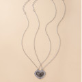 Fingerprint Breakable Heart Necklace in Sterling Silver Solid silver breakable heart necklace for fingerprint engraving