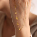 Personalized initials letter necklace product view