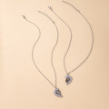 Fingerprint Breakable Heart Necklace in Sterling Silver Solid silver breakable heart necklace for fingerprint engraving