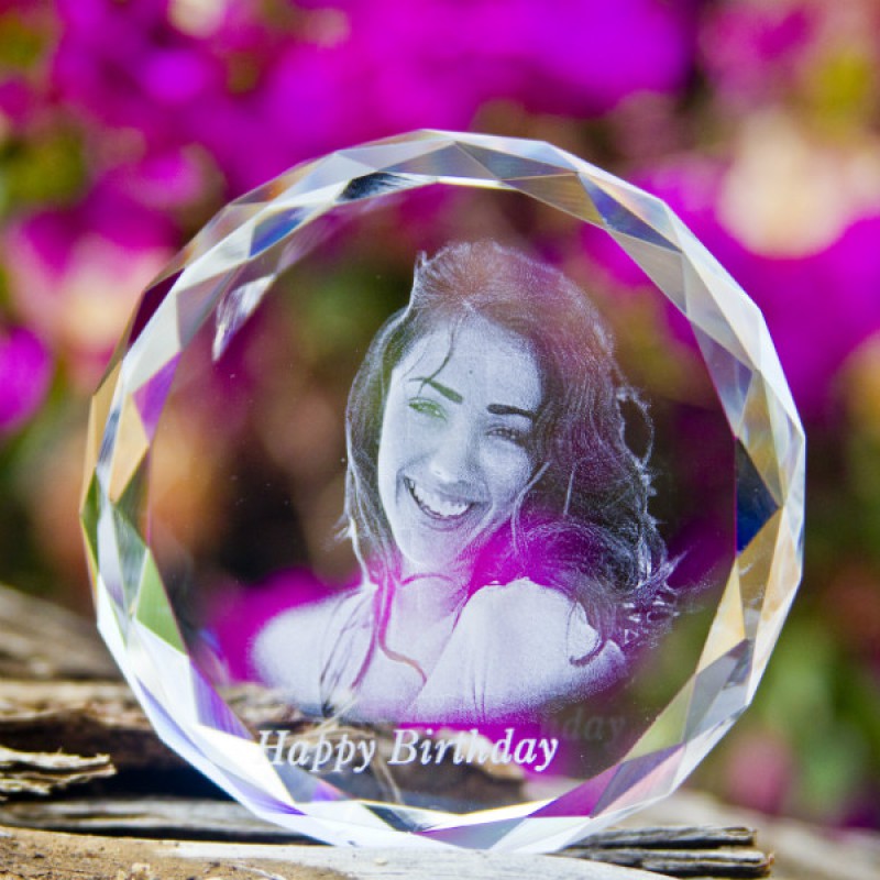 Personalised Crystal Photo Laser Engraving Personalised crystal photo laser engraving
