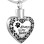 Pet Memorial Urn Pendant - Always in my Heart Pet Paw Cremation Necklace