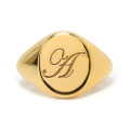 Personalised Signet Ring with Engraved Initials Personalised signet ring with engraved initials and openwork face