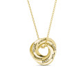 Six-Ring Russian Ring Necklace Rose gold six-ring Russian ring necklace