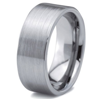 Luxury Brushed Tungsten Ring For Men Promise or Wedding Band