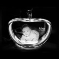 Apple Crystal Engraved Baby Portrait Apple crystal with an engraved baby portrait