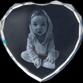 Photo Engraved Crystals In Custom Made Shapes