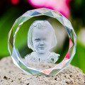 Crystal Circle Photo Engraved Circular crystal with a photo engraving
