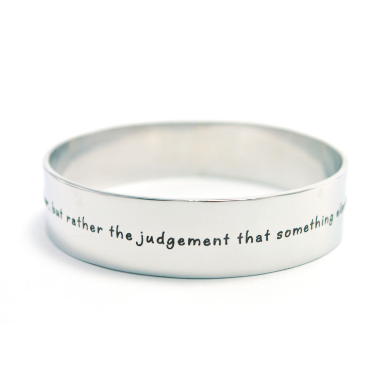 Personalised 15mm Wide Endless Bangle - Silver Personalised 15mm wide endless bangle in silver