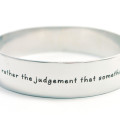 Personalised 15mm Wide Endless Bangle - Silver Personalised 15mm wide endless bangle in silver
