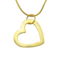 Alternate view of the Personalised Always in My Heart necklace in gold finish