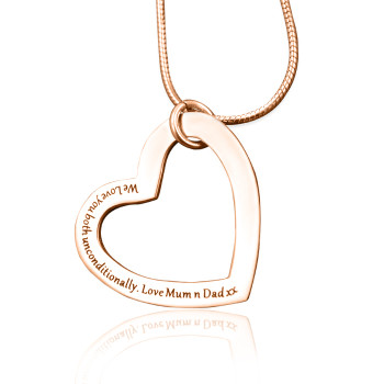 Personalised Always in My Heart Necklace - 18ct Rose Gold Plated