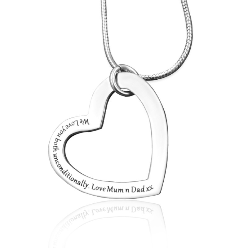 Silver Always in My Heart pendant necklace
