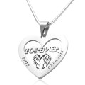 Angel in My Heart Necklace Personalised Angel in My Heart sterling silver necklace
