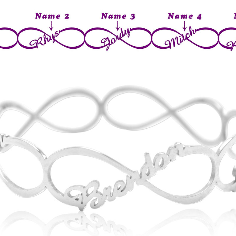 Personalised Single Infinity Bangle Personalised single infinity bangle